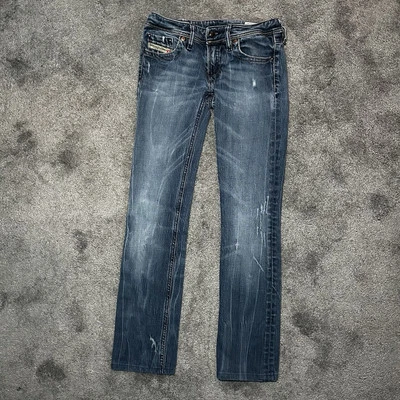 Diesel Lowky Jeans Womens 24x32 (27x28) Blue Regular Straight Low Waist Stretch - Image 1 of 4