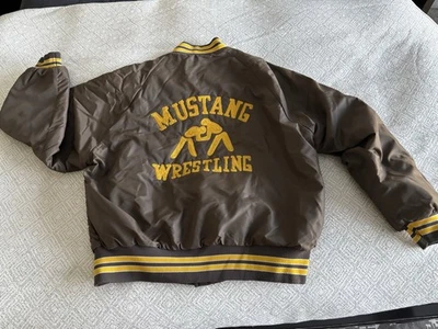  Chaqueta de lucha Mustang cosida vintage, talla grande para hombre Foto 1 de 4