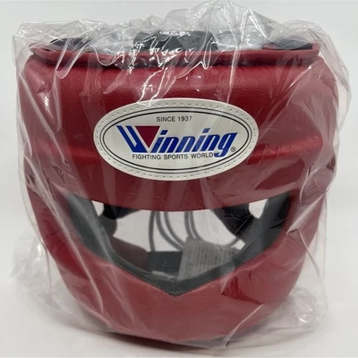 Winning Boxing Head gear Face Guard Full-face Red FG-5000 size M Japan NEW - Image 1 of 4