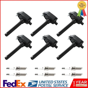 6Pcs Ignition Coil Pack UF807 & 6Pcs Spark Plugs For 2018 Jeep Wrangler 3.6L V6 - Picture 1 of 23