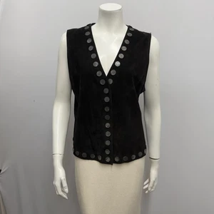 Vintage frühe Miu Miu Wildleder Weste mit alten Münzen schwarz hat frühes Etikett Gr. 42 6 - Bild 1 von 6