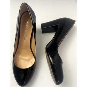 Zapatos para mujer Wayderns negros de fiesta con punta redonda talla 9 gruesos tacones sin cordones - Imagen 1 de 8