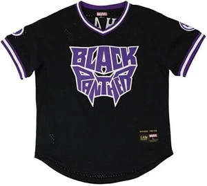 Marvel Black Panther Youth Mesh V-Neck Batting Jersey Size M "Lids Exclusive" - Picture 1 of 2