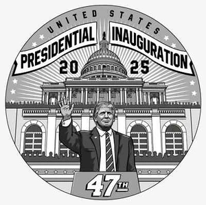 Trump 1 oz silver round/coin TRUMP 2025 INAUGURATION 47th Limited Edition - Picture 1 of 2