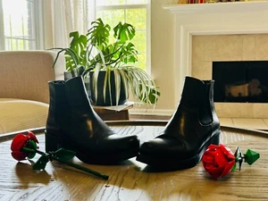Prada Black Leather Boots – Made in Italy – Size 36.5 - Picture 1 of 5