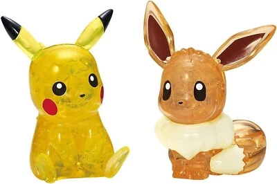 Rompecabezas de Cristal Beverly 3D Pokemon Pikachu y Eevee 48 Piezas Nuevo Japón Envío Gratis Foto 1 de 4