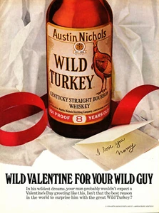 WILD TURKEY WHISKEY AD #1 RARE 1979 VINTAGE "WILD VALENTINE FOR YOUR WILD GUY" - Picture 1 of 2
