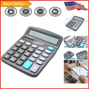 Dual Power Office Calculator Set - 12-Digit Large Display with Sensitive Keys - Picture 1 of 6