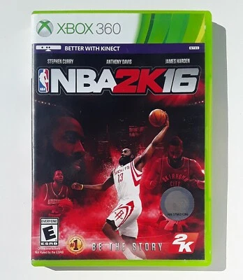 NBA 2K16 JAMES HARDEN COVER XBOX 360 VIDEO GAME TESTED 710425496288 - Image 1 of 4