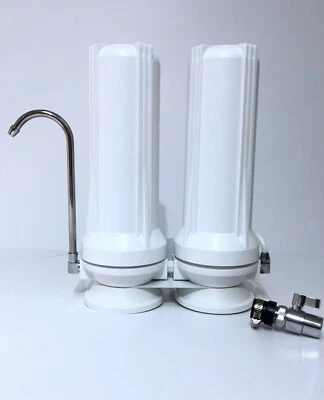 Counter Top Drinking Water 2 Stage Filtration System: Sediment & Carbon Filters - Image 1 of 3