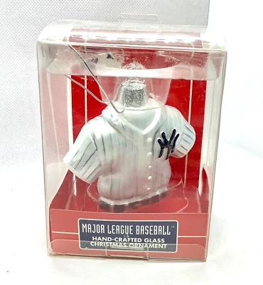 New York Yankees - Kurt Adler Pinstripe Jersey Glass Ornament - Image 1 of 4