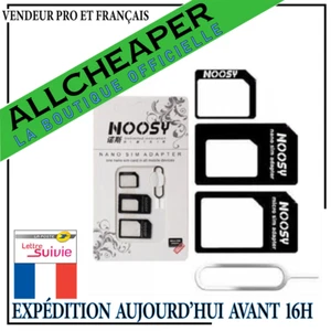 ADAPTATEURS CARTE SIM 4 en 1 NANO SIM MICRO SIM | SIM STANDARD universelle - Photo 1 sur 3