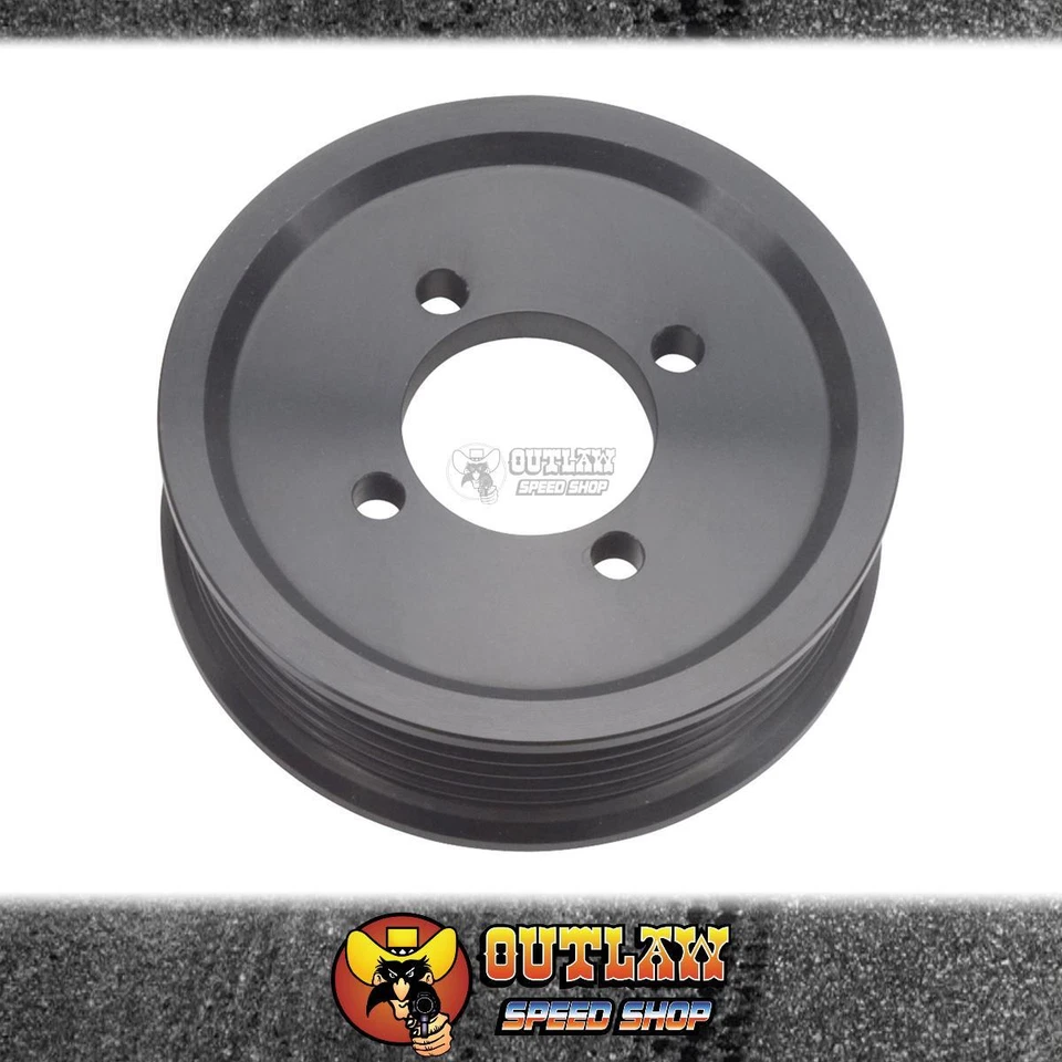 EDELBROCK E-FORCE 6 RIB BLACK SUPERCHARGER PULLEY 3.5" DIAMETER - ED15820 - image 1 of 1
