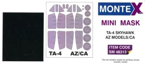 Montex 1/48 DOUGLAS TA-4 SKYHAWK CANOPY PAINT MASK AZ Models & Classic Airframes - Picture 1 of 1