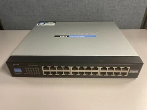 Linksys SR224 24 Port 10/100 Switch with Power Cord - Used Powers On - Picture 1 of 5