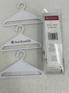 AMERICAN GIRL Doll SKIN CARE KIT Cleansing Powder, Towel Washcloth  + 3 Hangers - Picture 1 of 10