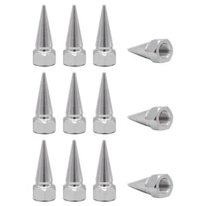 12 Piece You.S Valve Caps Tire Valves Spike IN Silver for Car Truck Motorcycle - Picture 1 of 2