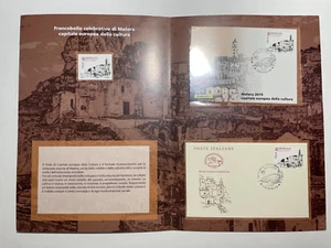 2019 Italy Philatelic Folder Matera European Culture Capital With FDC Maxicard - Picture 1 of 3