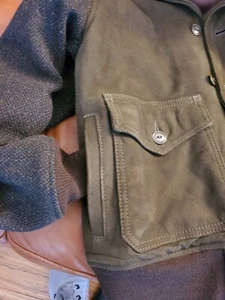 Schott NYC Made in USA.Herring & Suede Rare Jacket NEW/TAGS SZ MED-/OLIVE NWT - Picture 1 of 10