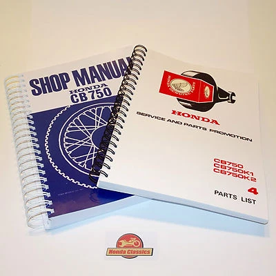 Honda CB750 Fabbrica Officina Shop Manuale + Parti Lista Libro, Anni ' HWM102 - Immagine 1 di 4