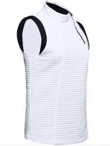 Under Armour Golf Vest Womens XS UA Storm ColdGear Water Repel Fitted White - Picture 1 of 6