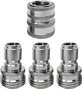 MTM Hydro Pressure Washer Adapter Set for Garden Hose 4 Piece 3/4” Quick Connect - Picture 1 of 12