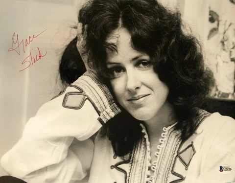 Grace Slick Johnson signed autographed 11x14 photo Jefferson Airplane BECKETT Cover