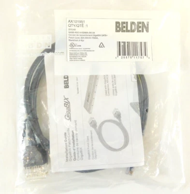 AX101951 Bix-Modular RJ-45 Patchcord BIX-MOD 23-4PR Solid CAT6 T568A 4 FT Black - Image 1 of 4