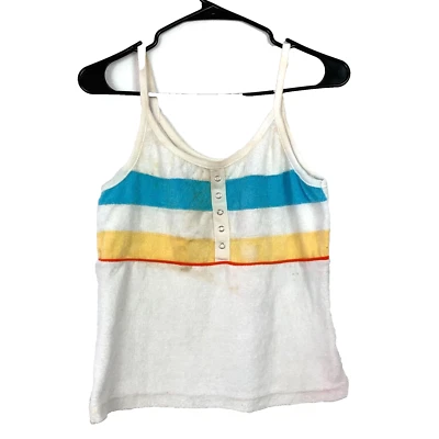 Camiseta sin mangas de felpa You Gotta Be Kidding vintage años 70 adolescente grande manchada Foto 1 de 3