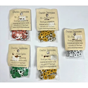 Vintage Eyelets Washers for Scrapbooking Card Making Creative Impressions - Picture 1 of 6