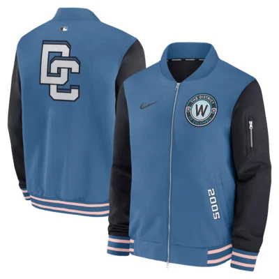 Washington Nationals Nike 2025 City Connect Authentic Collection Bomber Jacket - Image 1 of 3