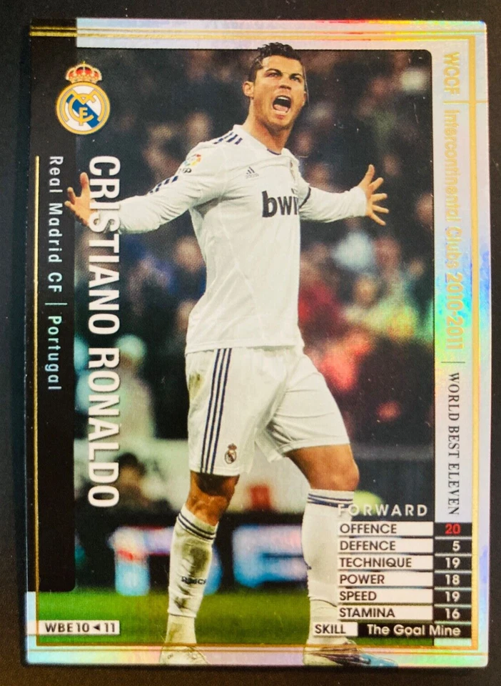 Tarjeta refractor 2010-11 Panini SEGA WCCF Best Eleven Cristiano Ronaldo Madrid Foto 1 de 1