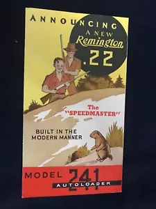 Rare brochure Announcing a new Remington 22 Model 241 autoloader arme a feu - Bild 1 von 3
