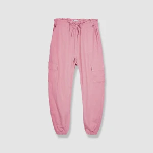 Epic Threads Kid's Girl's Pink Solid Cargo Jogger Pants Size L - Picture 1 of 2