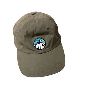 Patagonia Mountain Patch Logo Dad Hat Cap Brown Adjustable Strapback Cotton - Picture 1 of 7