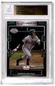 2008 TRISTAR Prospects Plus National Convention Ryan Flaherty 1/100 BGS 10 #RF-N