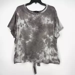 Align Collective donna 2X maglione abbigliamento attivo top grigio tie dye schiena aperta SS - Foto 1 di 8