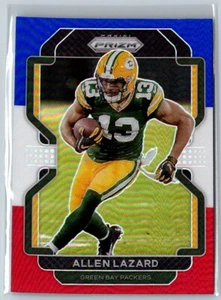 2021 PANINI PRIZM RED/WHITE/BLUE ALLEN LAZARD GREEN BAY PACKERS #136 - Picture 1 of 2