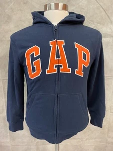 Gap Kids Boys Navy Sign / Zipper Front Hoodie Size XL (12-13) - Picture 1 of 6