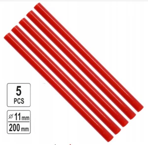 Heißklebesticks Heissklebepatronen Heißklebestifte ROT 11mm x 200mm 5-tlg - Bild 1 von 3