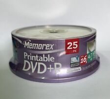 Memorex DVD+R 16X 4.7GB Blank Printable Dvd Disc 25 Pack Spindle
