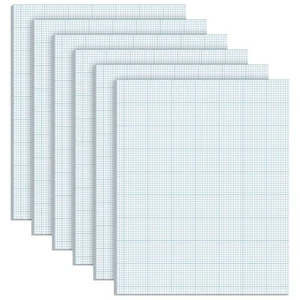 6 Pcs 8.5 x 11 Quadrille Pads 10 Squares Per Graph Paper Pad Back to School E... - Picture 1 of 7
