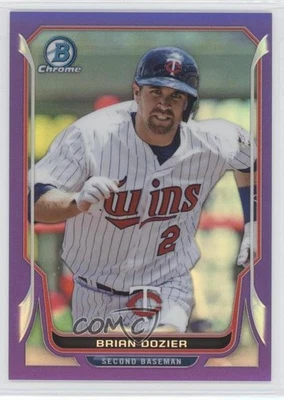 2014 Bowman Chrome Purple Refractor /150 Brian Dozier #203 - Image 1 of 2