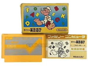 Popeye no Eigo Asobi English Study FAMICOM NES FC 1983 FAMILY COMPUTER BOXED - Picture 1 of 6