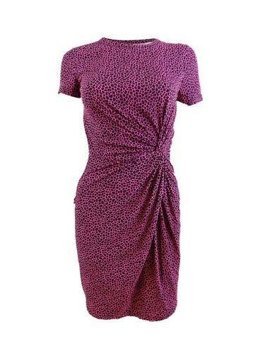 MICHAEL Michael Kors Mini Abito Donna con Girocollo Laterale (S Cerise)