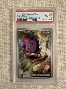2025 Pokemon SVP EN-SV Black Star Promo #189 N's Zorua PSA 8 - Bild 1 von 2