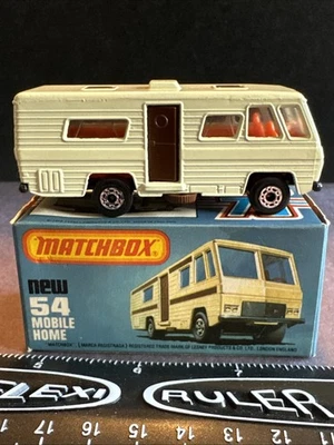 1980 Matchbox Lesney Mobile Home Winnebago #54 Die-Cast Metal Car Original Box - Image 1 of 4