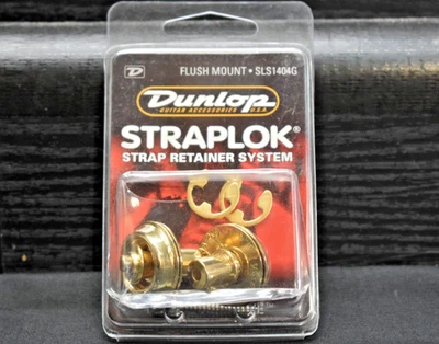 Dunlop Straplok sistema de retenção de alça de montagem embutida - Dourado - SLS1404G - Imagem 1 de 4