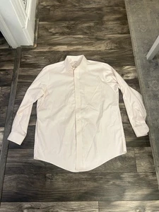 Camisa de vestir Brooks Brothers rosa claro sin planchar 16-33 ajuste tradicional 502 - Imagen 1 de 3