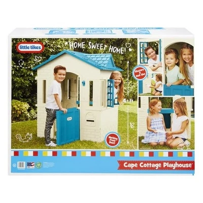 Little Tikes Cape Cottage Pretend Playhouse, Playhouse Children Fun Play Blue - Image 1 of 4